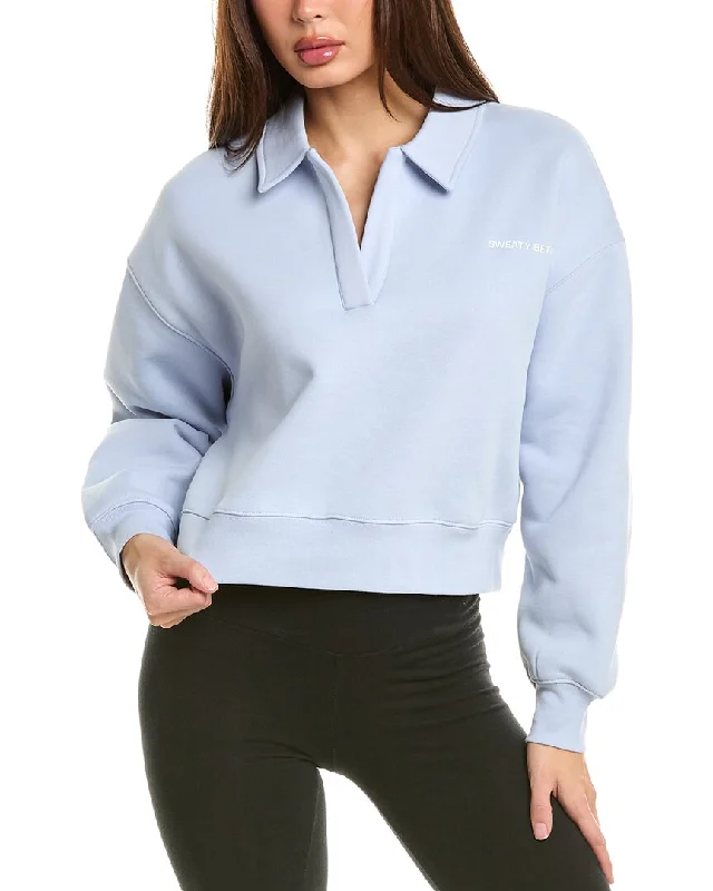 Women's Holiday Attire Sweaty Betty Elevated Collared Sweatshirt