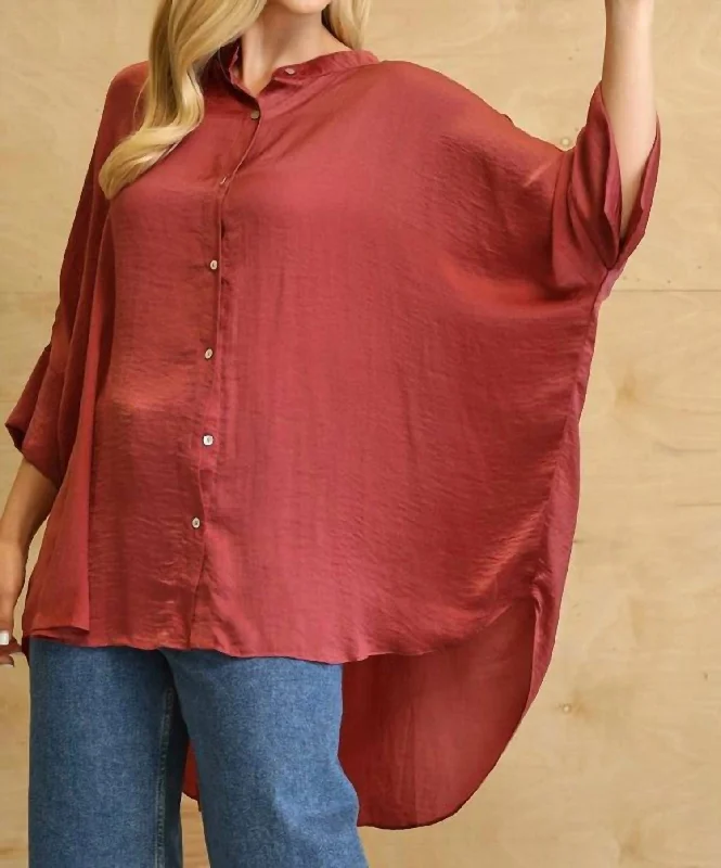 Women's Date Night Outfit Never Let Go Tunic In Marsala