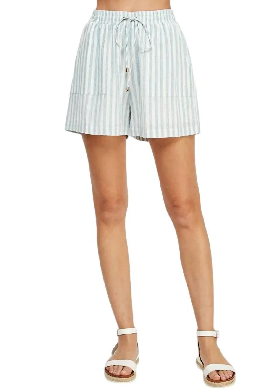 Outfits Ideas Striped Shorts In Soft Blue