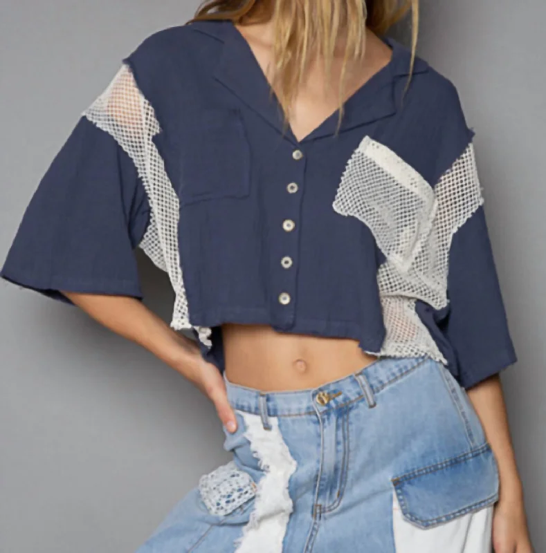 Flash Sale Online Jay Cropped Top In Ink Grey