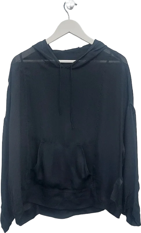 Trendy Women's Wear ZARA Black Sheer Hoodie UK XS/S