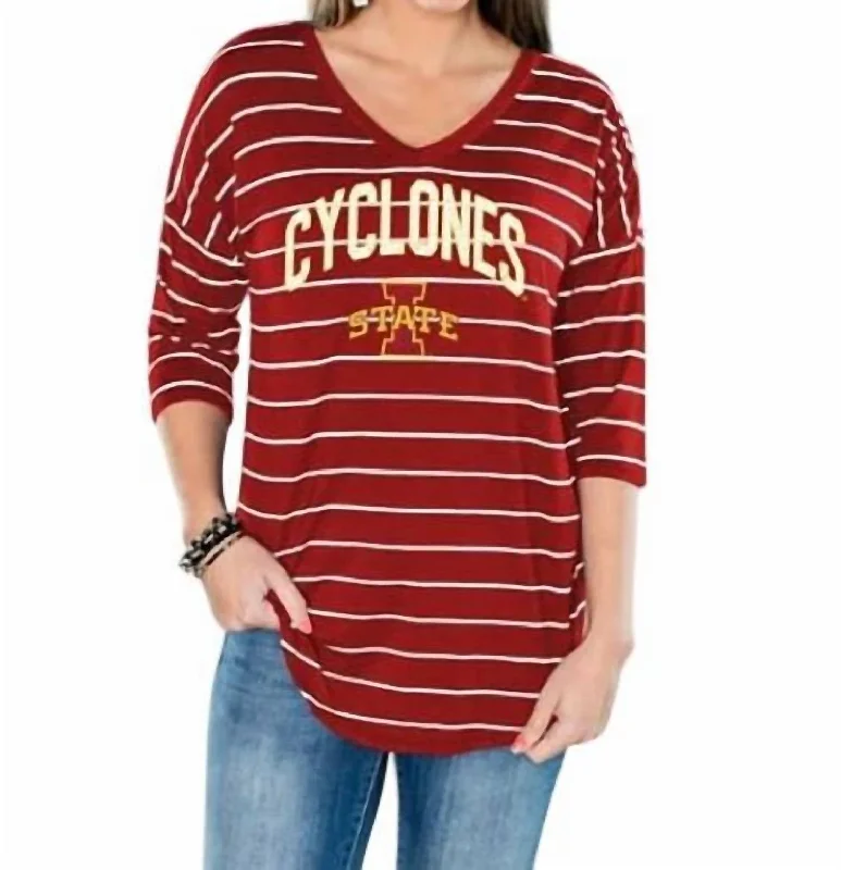 Women's Transitional Garments Iowa State University Fall In Line Tunic In Red