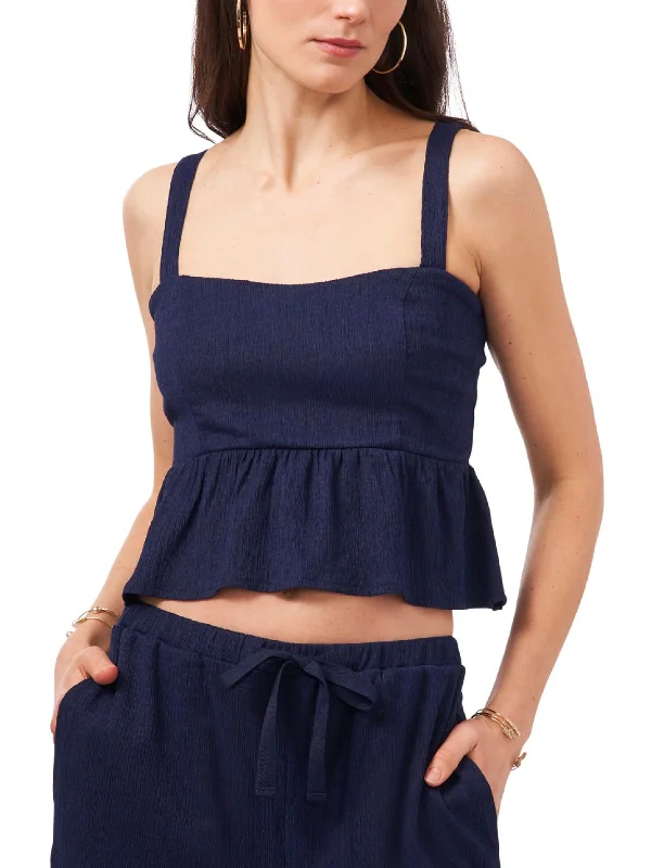 Clearance Sale Online Womens Cropped Sleeveless Peplum Top