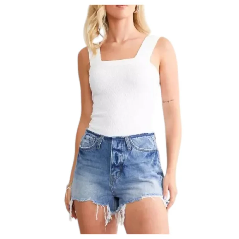 Comfortable Loungewear for Women High Rise Bandless Distressed Shorts In Comfy