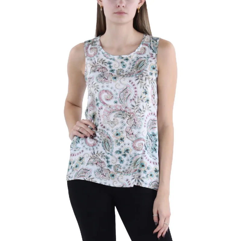 Women's Plus-Size Casual Outfit Womens Paisley Tunic Shell