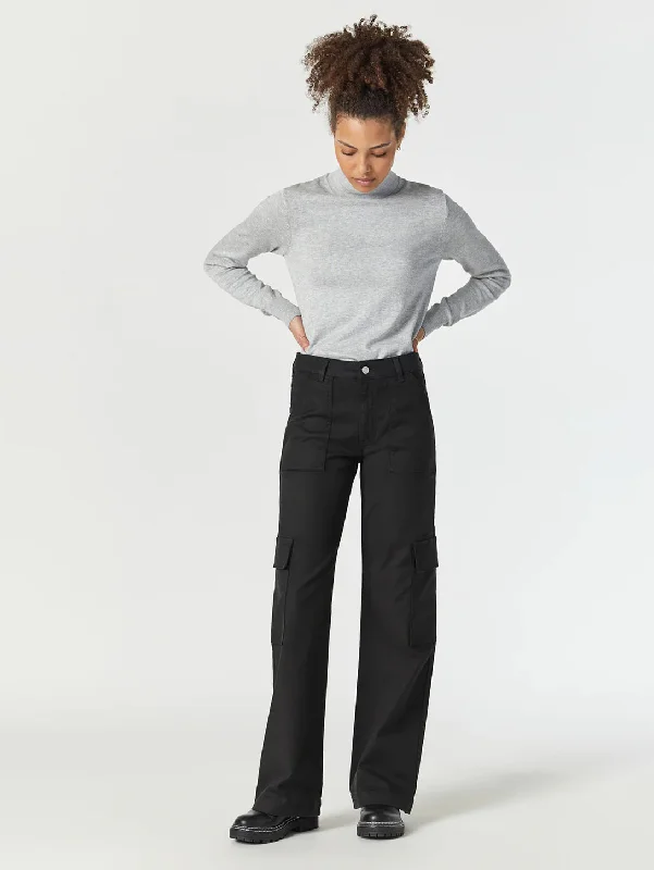 Women's Clothing Apparel Alva Cargo Pant - Black Luxe Twill