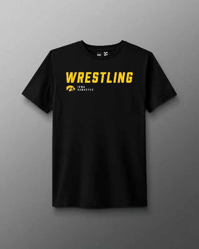 Women's Clothing Iowa Hawkeyes Wrestling Slanted T-Shirt