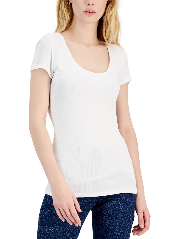 Chic Women's Clothing Online Womens Scoop Neck Short Sleeve Pullover Top