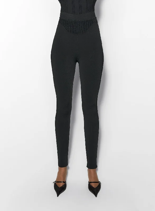 Women's Luxury Apparel black sculpting knit leggings