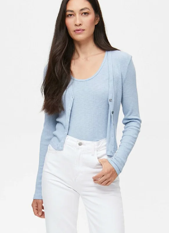 Elegant Women's Clothing Lyla Cardigan - Harbor